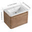 28'' Wall-Mounted Bathroom Vanity With White Ceramic Sink & 1-Soft-Close Door, , Plywood-1488583953-1488583955