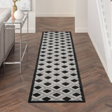 Tapis noir Newton Houndstooth