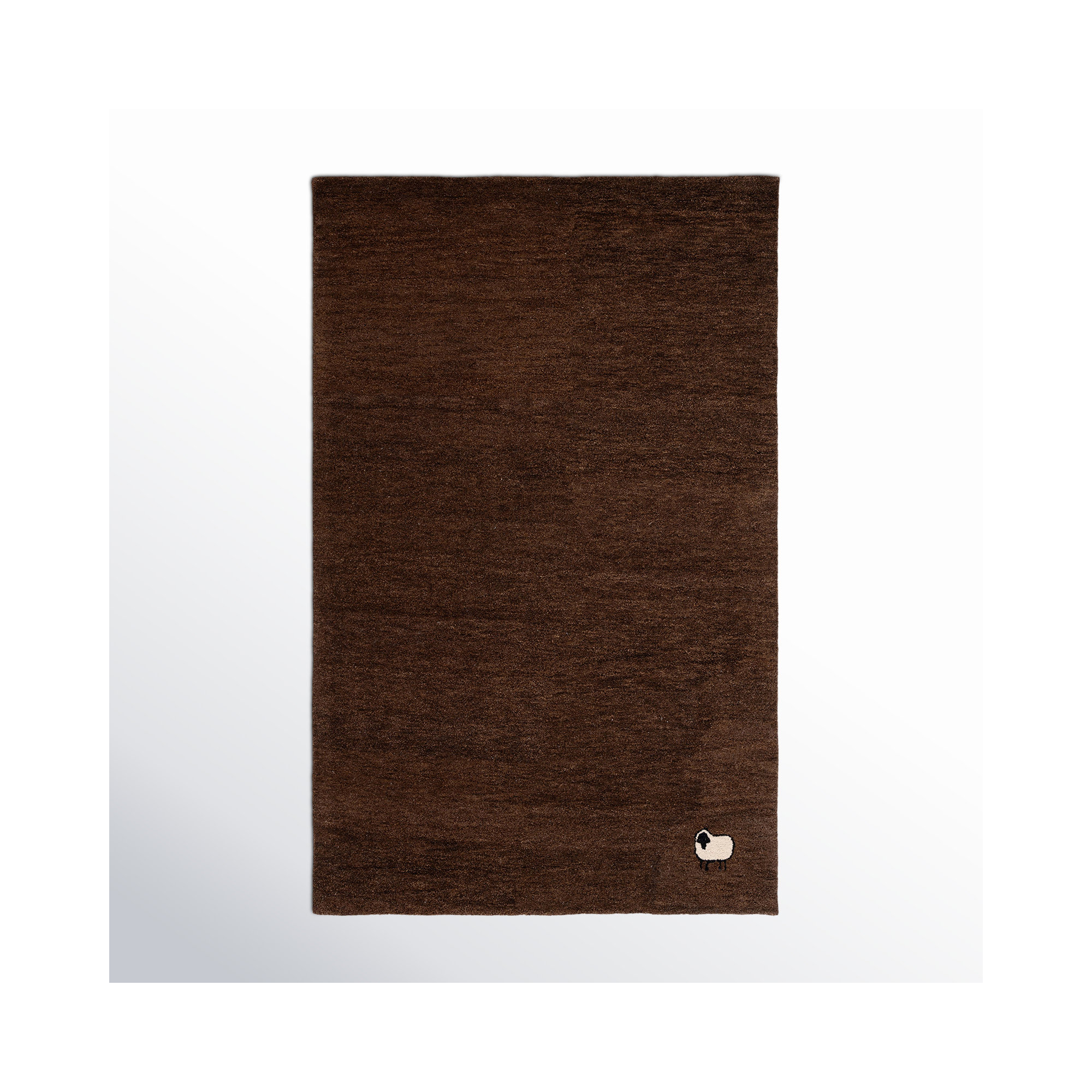 Racheal Handmade Brown Rug, Rectangle 4' x 6'