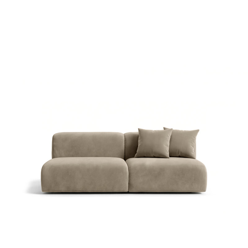 2 Seater Velvet Sectional