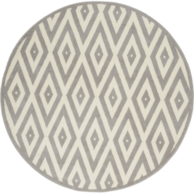Horley Geometric Indoor Rug, Round 5'3"