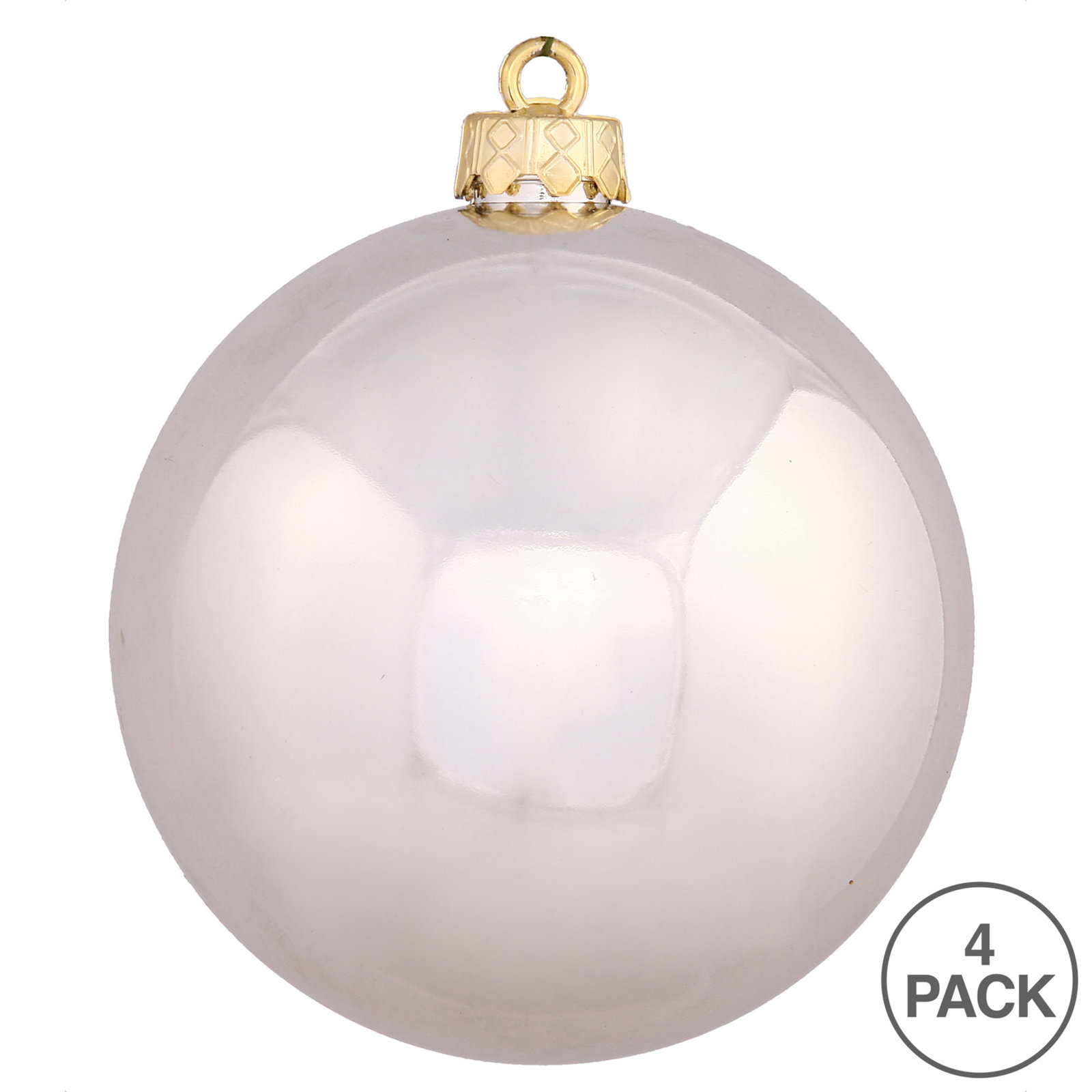 6" Shatterproof Bauble, Red, 4.75" H x 4.75" W x 4.75" D