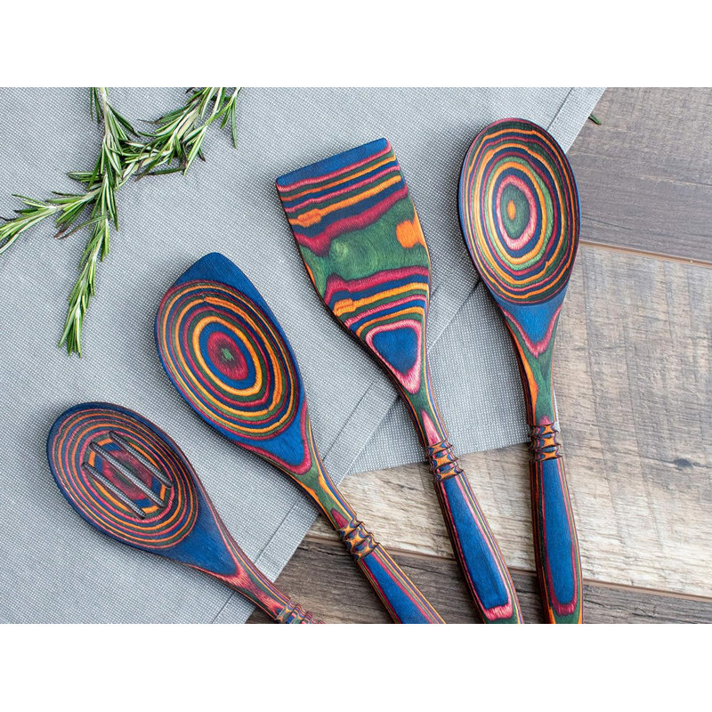Colorful Pakkawood 6-Piece Kitchen Utensil Set