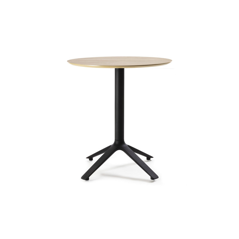 Table de salle à manger à piédestal 27,5 po EEX, Chêne, Noir