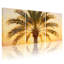 Palmiers, palmiers, coucher de soleil, ensemble de 3 reproductions d'art sur toile-1910942590