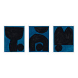 Module On Blue. Set Of 3 Painting by Michael Kempen