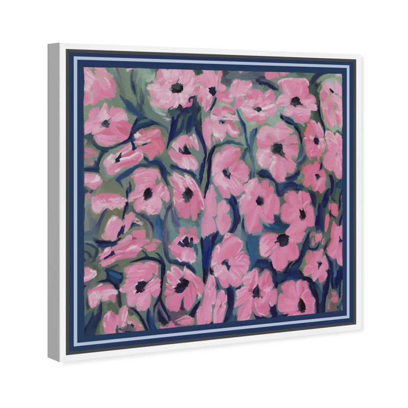 Night Blooms Print by Oliver Gal, 21"H x 21"W, White Floater Frame