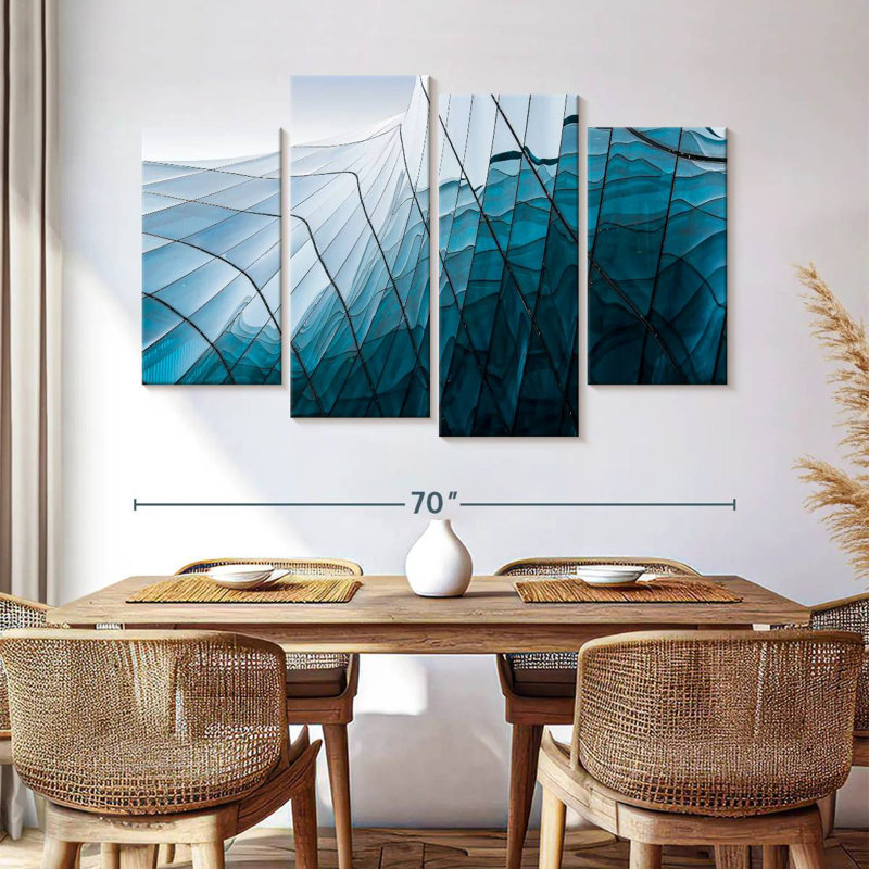 Structure en verre Lilie Blue, H 42 po x l 68 po