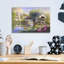Art mural en verre épique 16 po x 12 po «pittoresque pont couvert» par Nicky Boehme