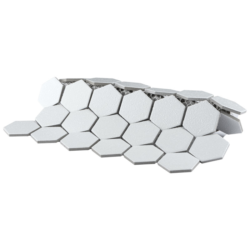 Hudson Due 2" X 2" Hex Porcelain Mosaic Floor And Wall Tile