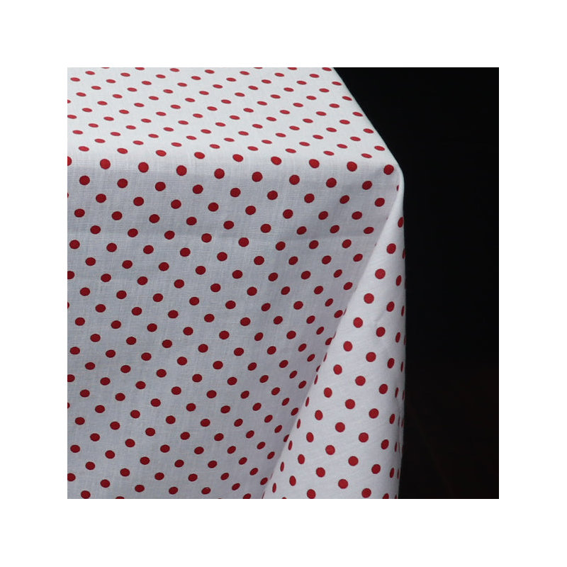 Nappes Mini Dots, Blanc / rouge, L 58 po x L 72 po