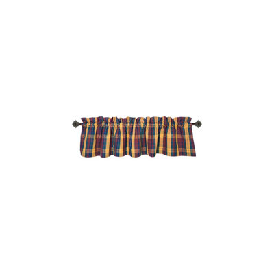 Waubun Cotton Plaid Tailored Window Valance