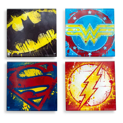 Glass Square 4 Piece Coaster Set