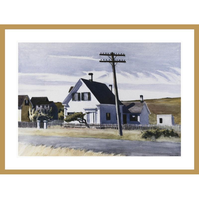 Maison lombaire par Edward Hopper, impression giclée encadrée, H 31,28 po x l 41,5 po