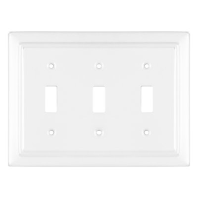 Architectural 3 - Gang Toggle Light Switch Standard Wall Plate