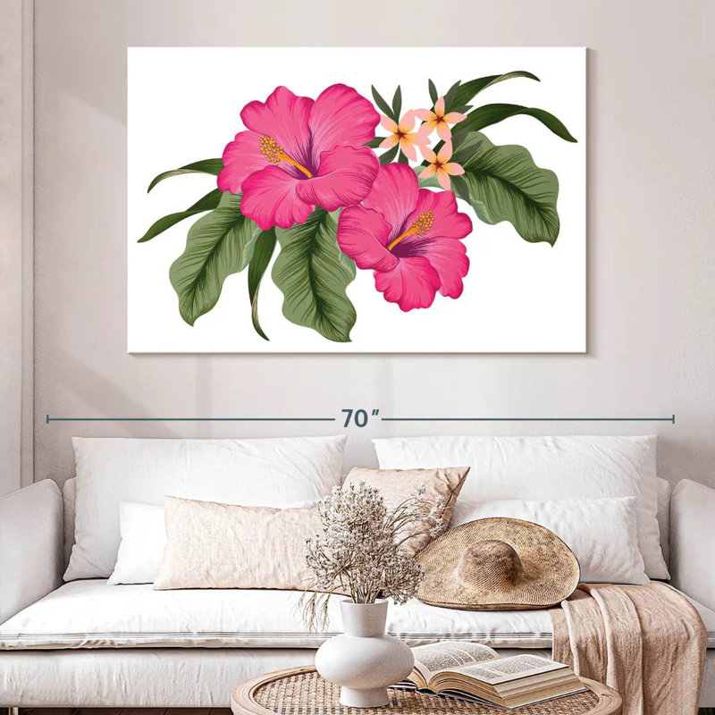 Harnek Jungle Hibiscus, 34" H x 51" W