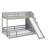 Wooden Bunk Bed With Slide, Storage Staircase, Safety Guardrails-1833652779