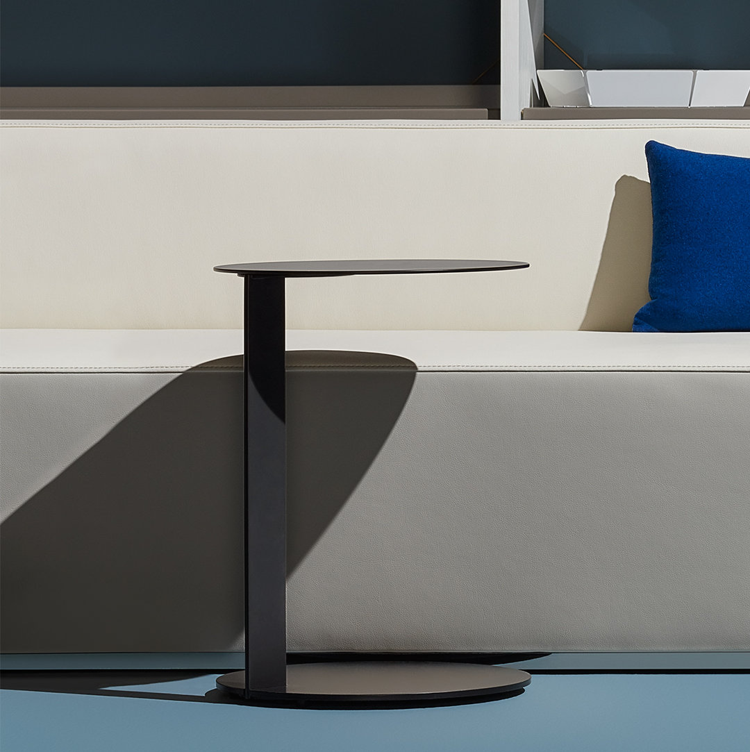 Note End Table, Black, 21.8" H x 16" W x 16" D
