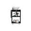 Meuble-lavabo simple 18 po, une tablette ouverte, une armoire à porte simple - Noir