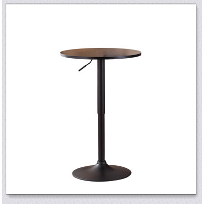 Hauteur réglable avec pieds noirs et table de bar en métal