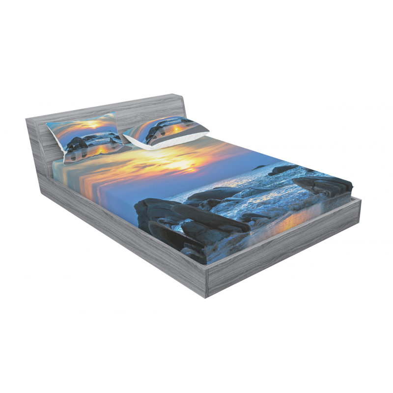 Microfiber Sheet Set, Queen Sheet Set with Fitted Sheet