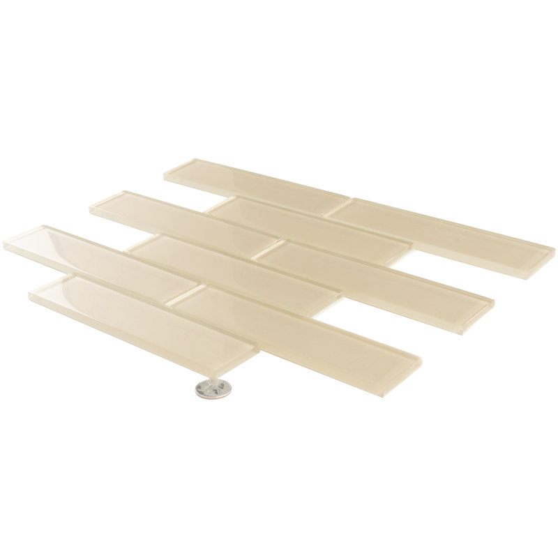 Apollo 12" x 12" Glass Brick Joint Mosaic Wall & Floor Tile