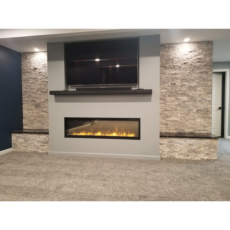 Anniek Fireplace Shelf Mantel, Black, 84"