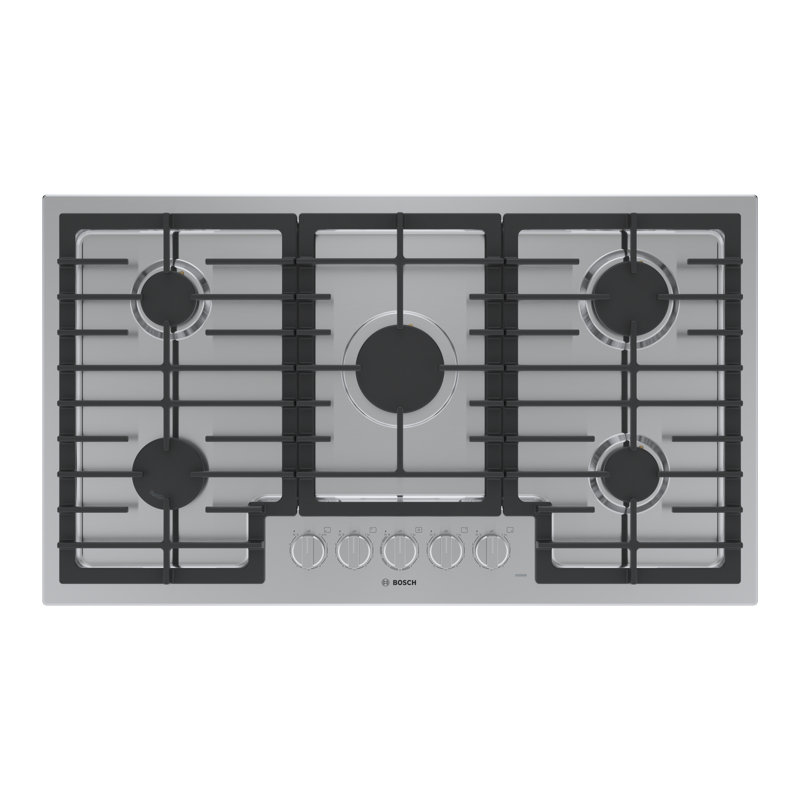 500 Series 36" Gas Cooktop, 5 Burner in Stainless Steel