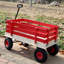 Chariot de chariot en bois avec poignée pliante, chariot utilitaire tout-terrain robuste pour l'extérieur, le jardin, le camping et la plage - chariot utilitaire à tirer classique-128387298