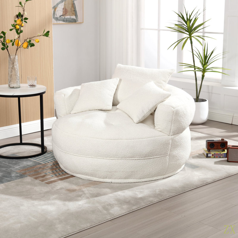 Canapé-lit simple Chenille, Beige Boucle