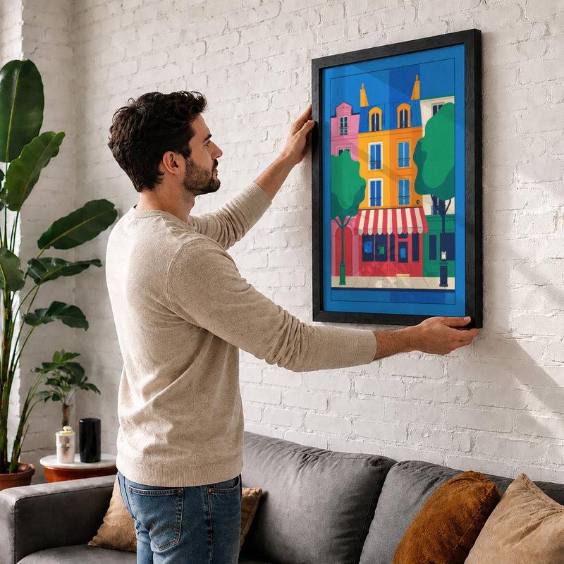 Urban Dreams Modern - Framed Print, A1 - 84.1 x 59.4 cm, Walnut