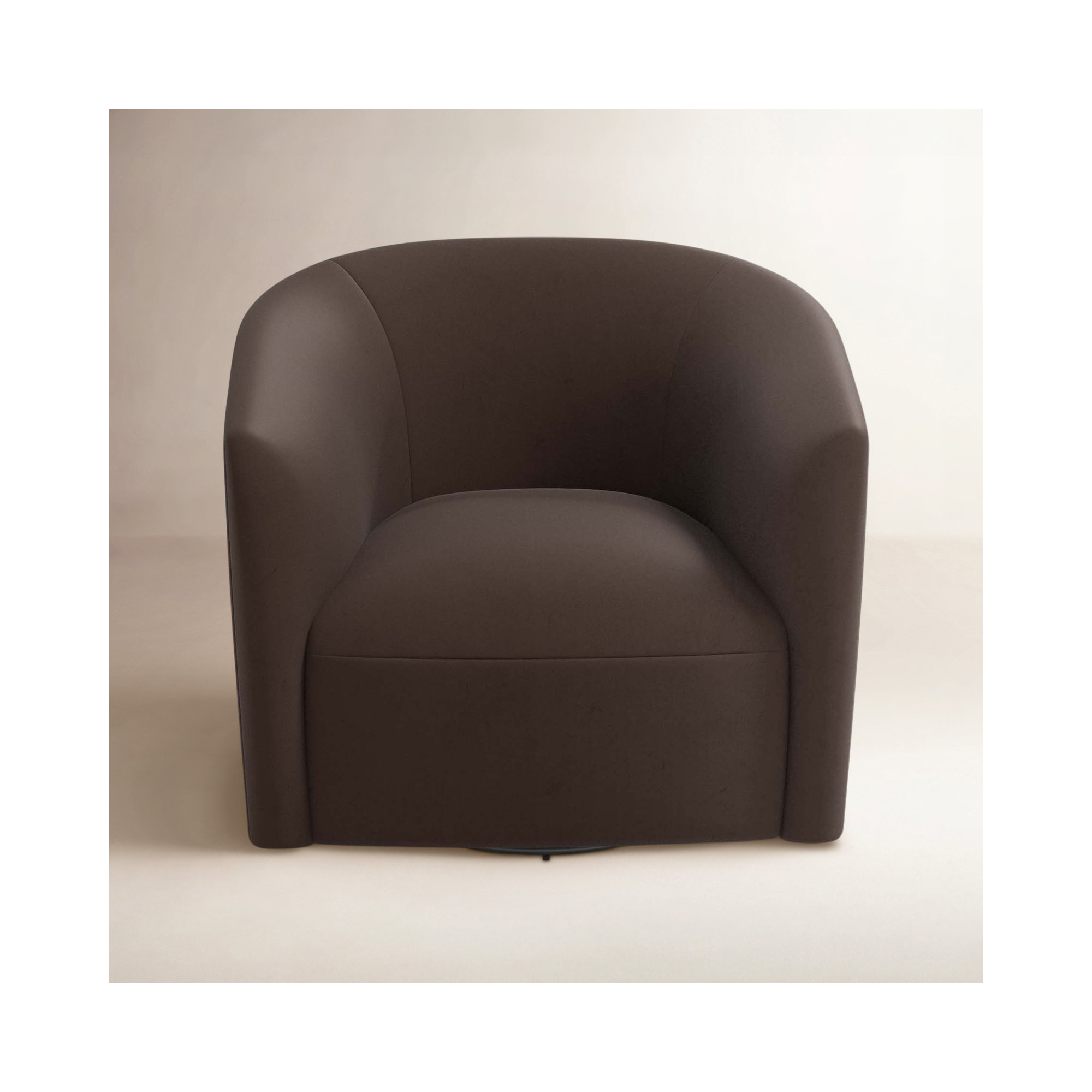 Marita 32" Barrel Chair, Classic Chocolate Velvet