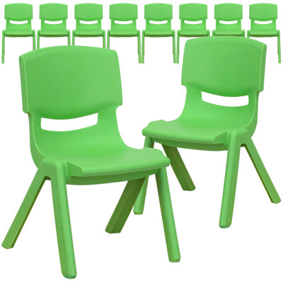 Goddard 12" Plastic Stackable Preschool Chairs by Flash Furniture