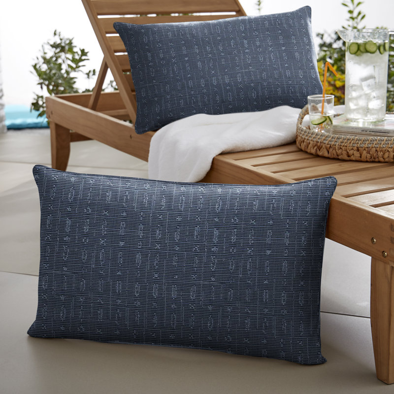 New Sunbrella 2023 Sunbrella® Lumbar Rectangular Indoor/Outdoor Pillow Cover & Insert, 14" x 24"