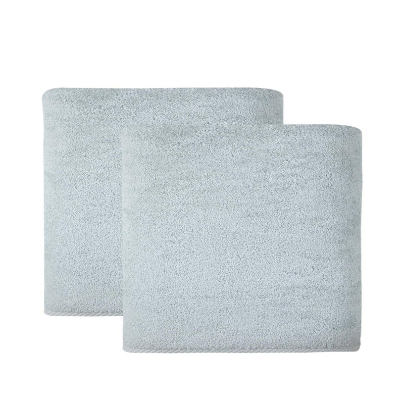 Lot de deux draps de bain en coton turc turquoise 70" x 40"., Marine