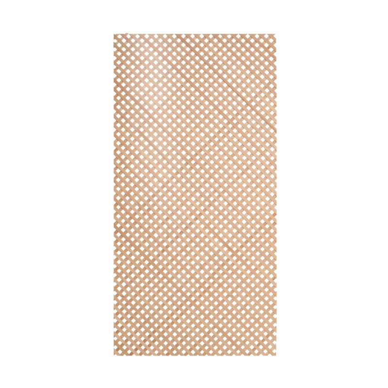 23-5/8 in x 47-1/4 in x 1/8 in Unfinished Diagonal Solid Mini Lattice Panel Insert, Red Oak
