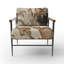 Fauteuil rembourré beige, beige et brun-112890074