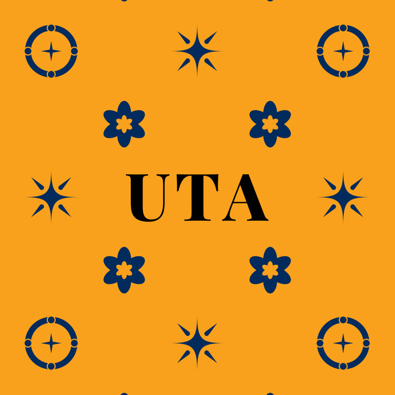Coussin tissé et fermé Utah, Or, noir, bleu, Utah