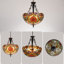 Lustre 20 lumières 5 pouces à intensité variable Tiffany, luminaire rétro Pndant