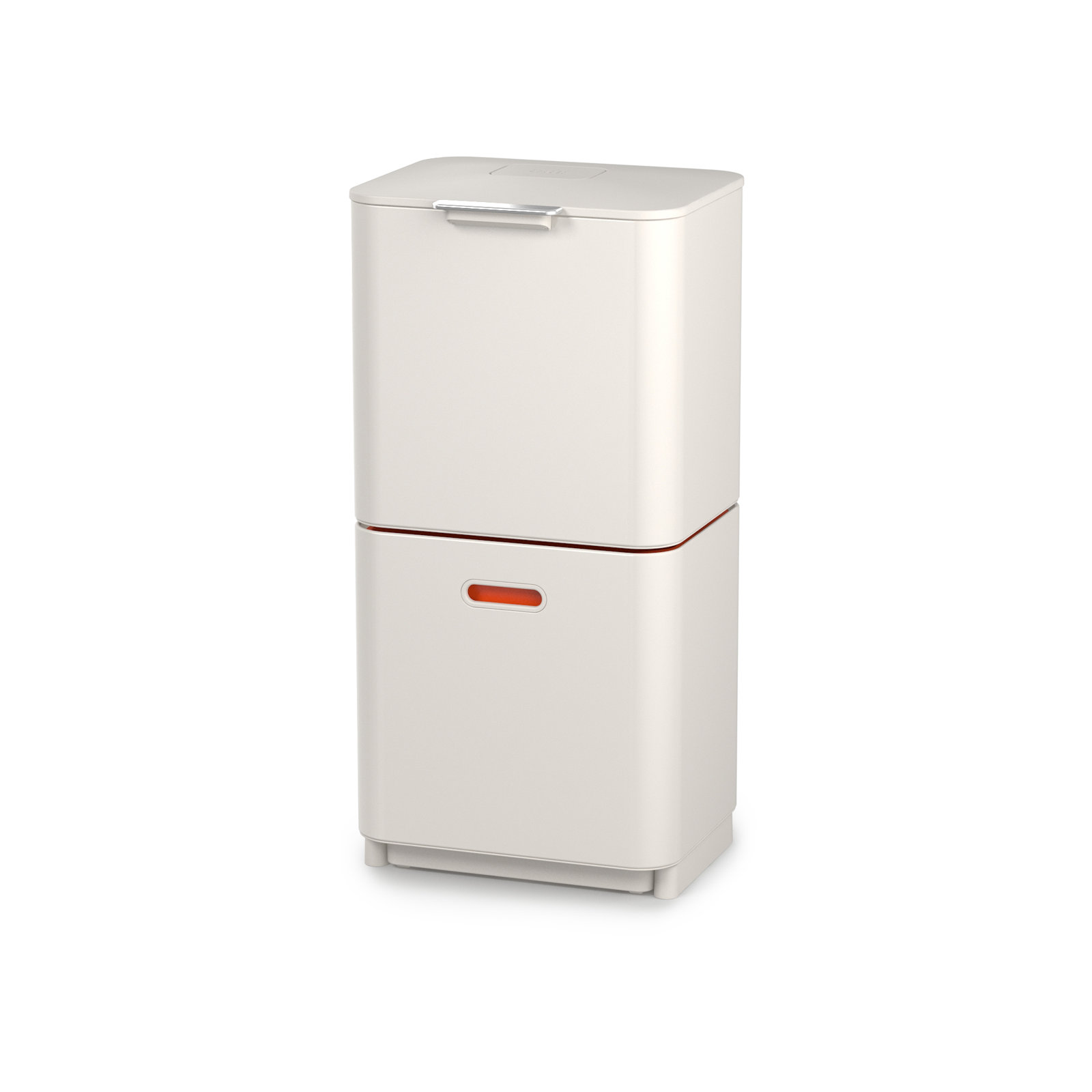 Joseph Joseph Totem Dual Recycling Trash Can, Stone, 15.85 US Gallons