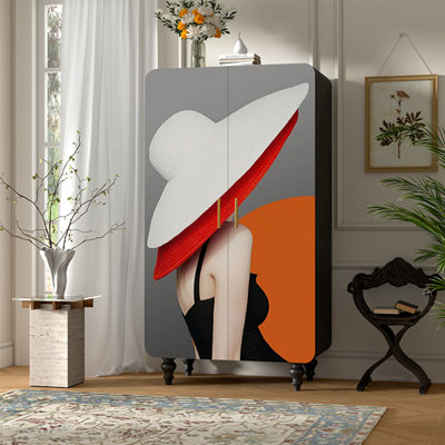Armoire simple et moderne en bois massif