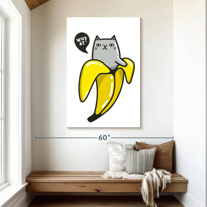 Brampt Banana Cat, 48" H x 32" W