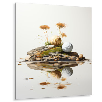 Minimalisme Golf Tees I - décoration murale en métal Golf