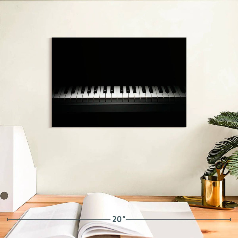 Abarca Spotlight On Piano Keys, 8" H x 12" W