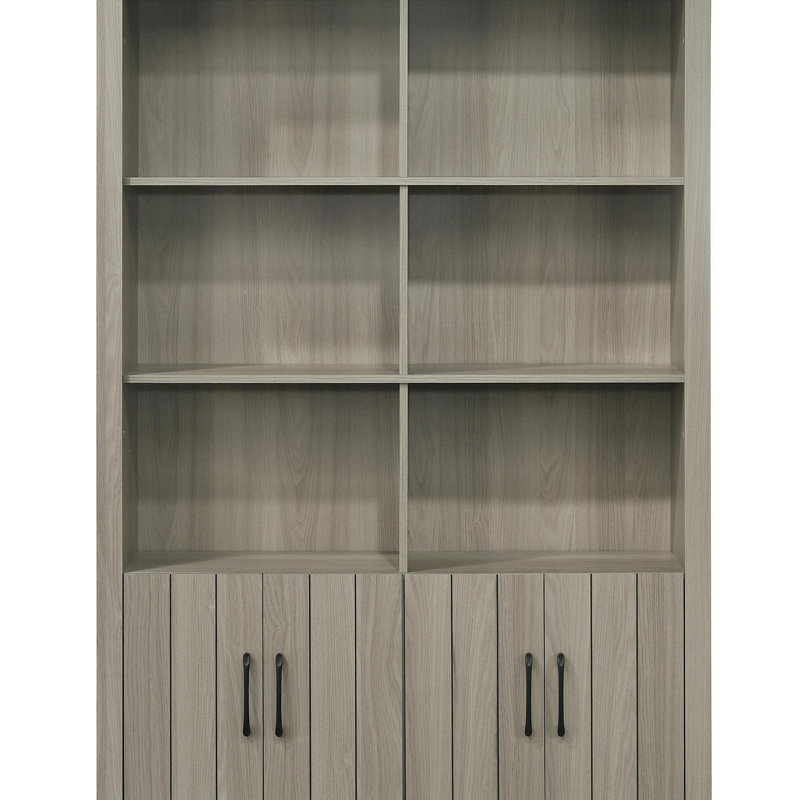 Bibliothèque en chêne gris Nyla