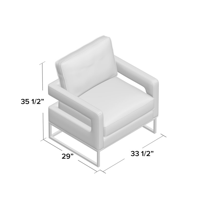 Fauteuil en velours l 33,5 po Isabel, Velours brun