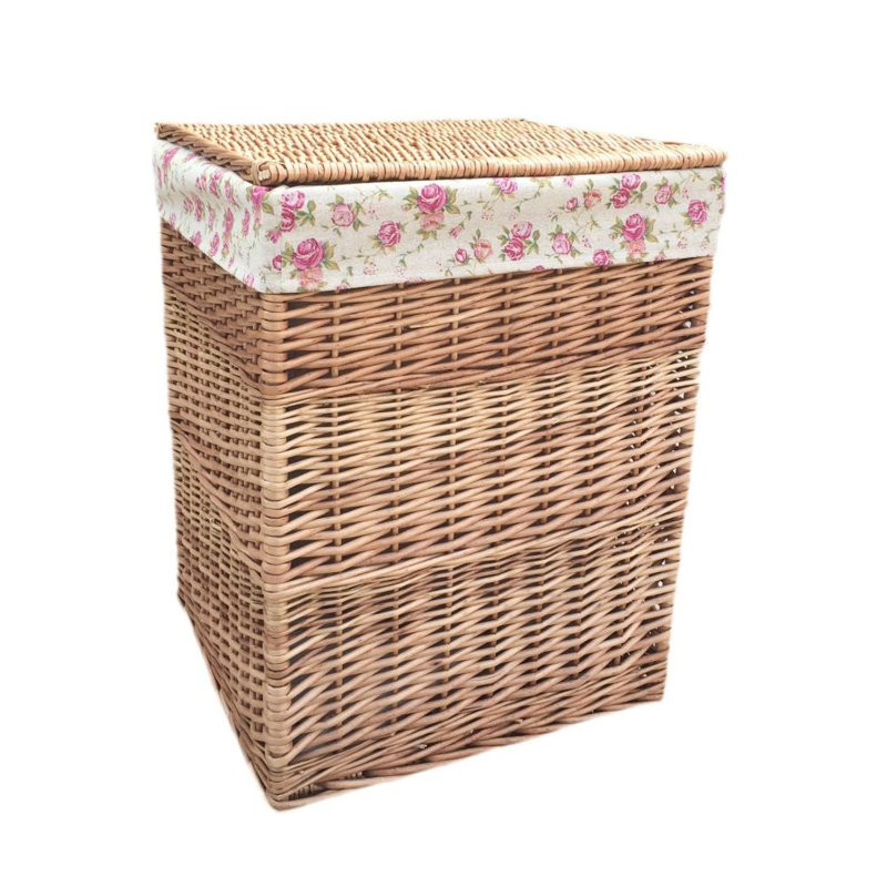 Hand Woven Wicker Laundry Hamper, Large (61 cm x 46 cm x 46 cm)