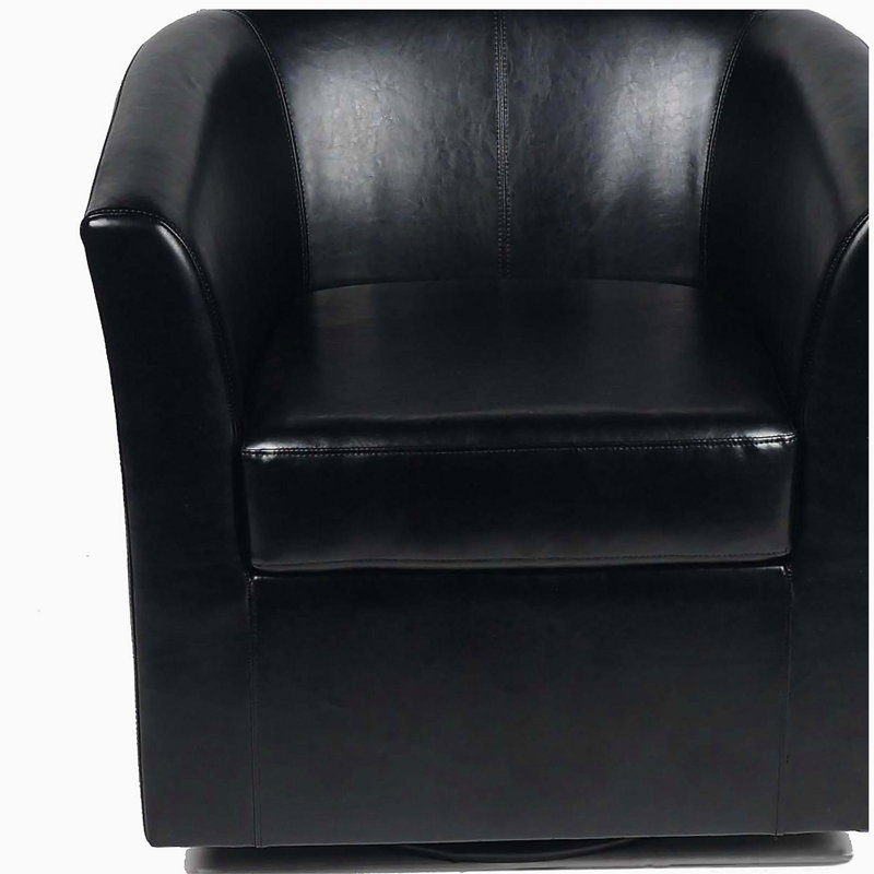 Fauteuil club pivotant, Noir