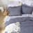 Andency Dark Blue Grey King Size Comforter Set, 3 Pieces Solid Farmhouse Bedding Comforters & Sets, All Season Western Rustic Soft Down Alternative Bed Set for Adult Men Women-124610472-124610473