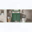 Meuble-lavabo avec lavabo en céramique, deux portes à fermeture douce, pieds en bois massif et tablette réglable, vert-2024271249-2024271253